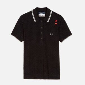 NWT Fred Perry Amy Winehouse Twin Dipped Black Shirt